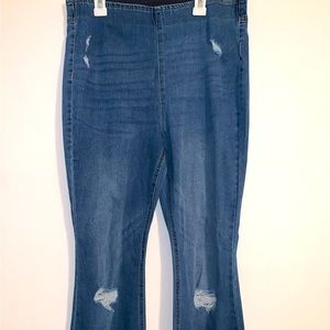 Tinseltown Blue Ripped Flair high-waisted Jeans